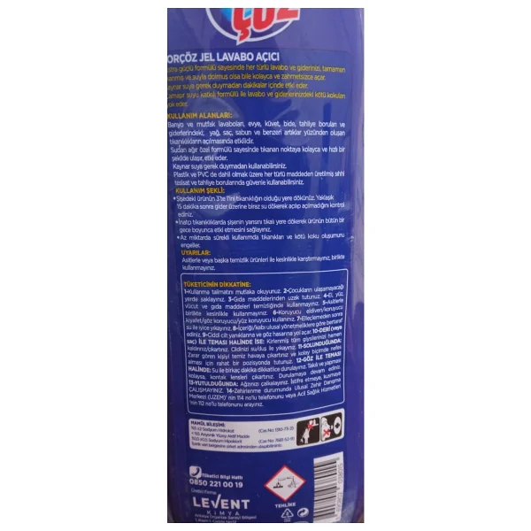 Porçöz 1 lt Jel Lavabo Açıcı - Görsel 10