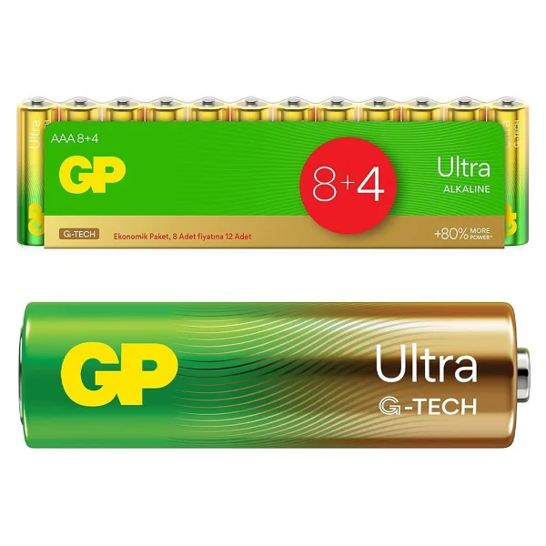 GP LR03 Ultra Alkalin 12'li AAA İnce Kalem Pil - Görsel 6