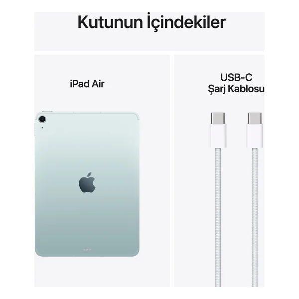 iPad Air M3 Wi-Fi + Cellular 128 GB 11" MCFW4TU/A Mavi Tablet - Görsel 10