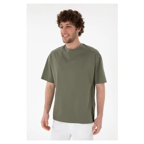 U.S. Polo Assn 50313089-VR052 Vizon Kısa Kollu Bisiklet Yaka Erkek Tişört - Görsel 4