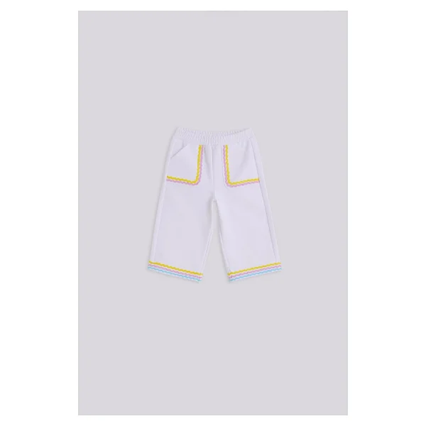 GB Baby Bg Store Kız Bebek Beyaz Eşofman Altı - 6 Ay - Görsel 6