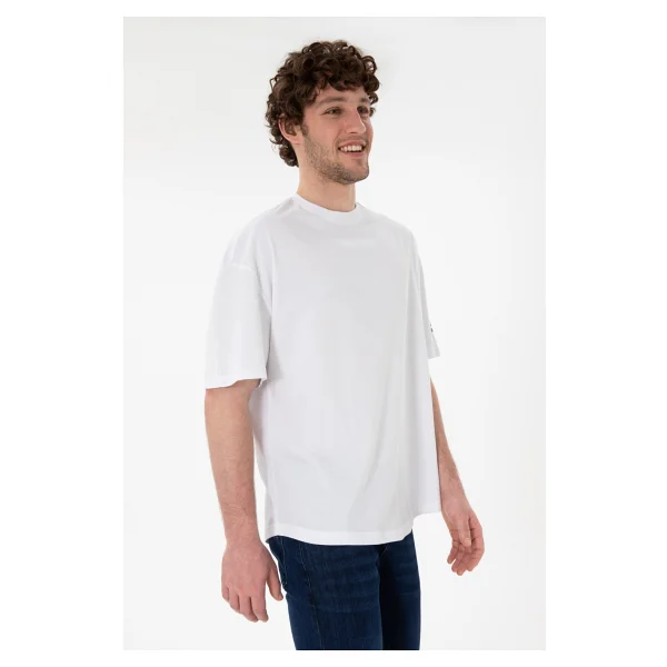 U.S. Polo Assn 50305988-VR013 Beyaz Kısa Kollu Bisiklet Yaka Erkek Tişört - Görsel 2