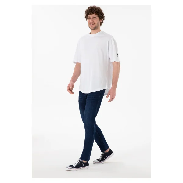 U.S. Polo Assn 50305988-VR013 Beyaz Kısa Kollu Bisiklet Yaka Erkek Tişört - Görsel 5