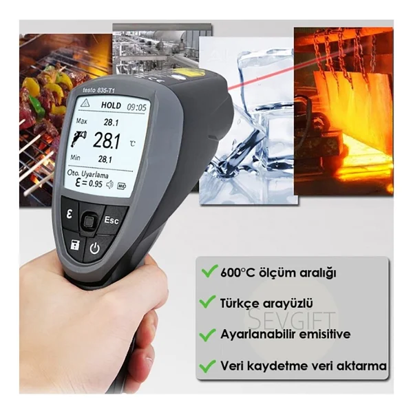 Testo 835-T1 Lazer Termometre - Görsel 3