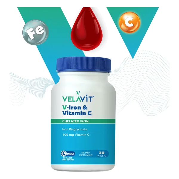 Velavit V-Iron Vitamin C 30 Tablet - Görsel 8