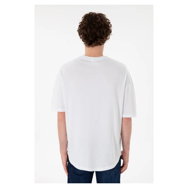 U.S. Polo Assn 50305988-VR013 Beyaz Kısa Kollu Bisiklet Yaka Erkek Tişört - Görsel 6