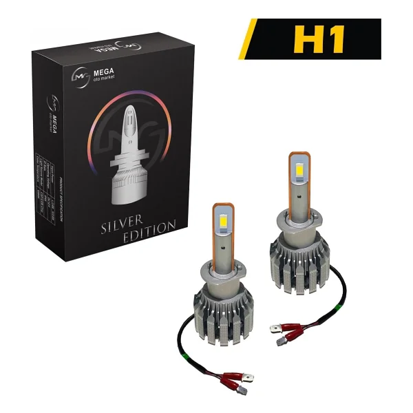 Mega Oto Market Slim LED Silver Edition Xenon Far Lambası Beyaz Renk 2s H1 Soket ile Uyumlu - Görsel 2