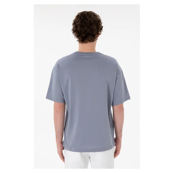 U.S. Polo Assn 50313089-VR036 Mavi Kısa Kollu Bisiklet Yaka Erkek Tişört - Görsel 6