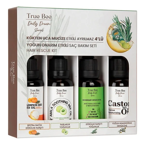 True Bee Güçlü 4'lü Mucizevi Saç Bakım Seti - vitamin - Görsel 2