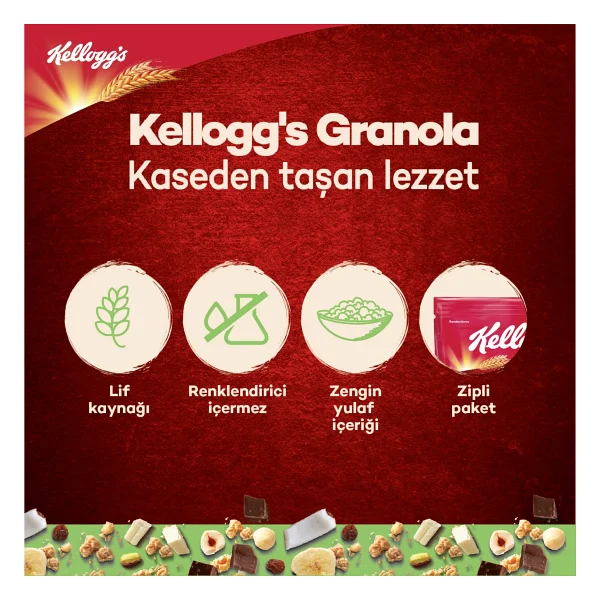 Kellogg's Beyaz Çikolatalı ve Antep Fıstıklı Granola 200 gr - Görsel 3