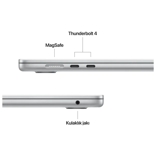 MacBook Air M4 16 GB 256 GB SSD 15.3" MW1G3TU/A Gümüş - Görsel 7
