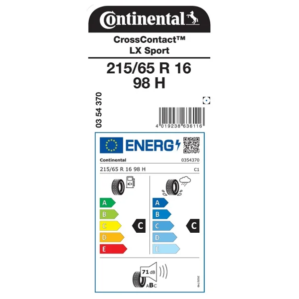 Continental ContiCrossContact LX Sport 215/65 R16 98H Yaz Lastiği - 2025 - Görsel 2