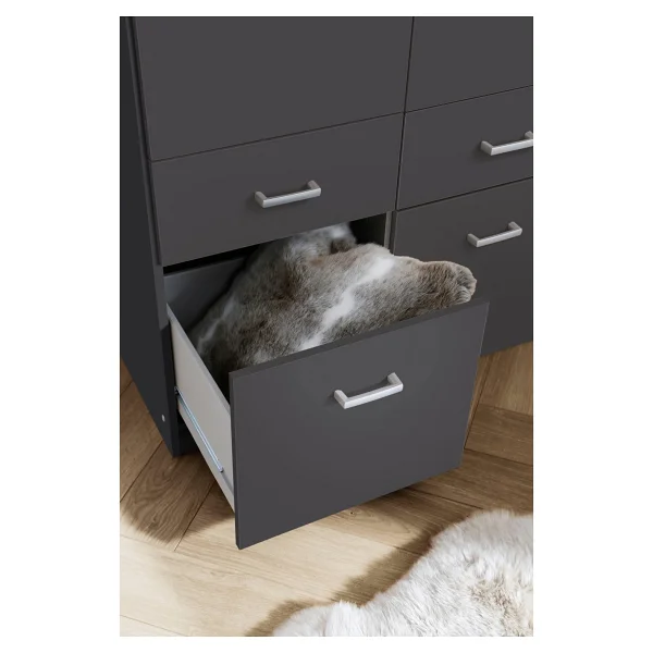 T Designo Aksu 2 Çekmeceli 2 Kapaklı Gardırop - Görsel 5