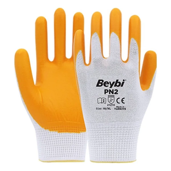 Beybi PN2 Polyester Örme Nitril 9 Numara İş Eldiveni - Görsel 2