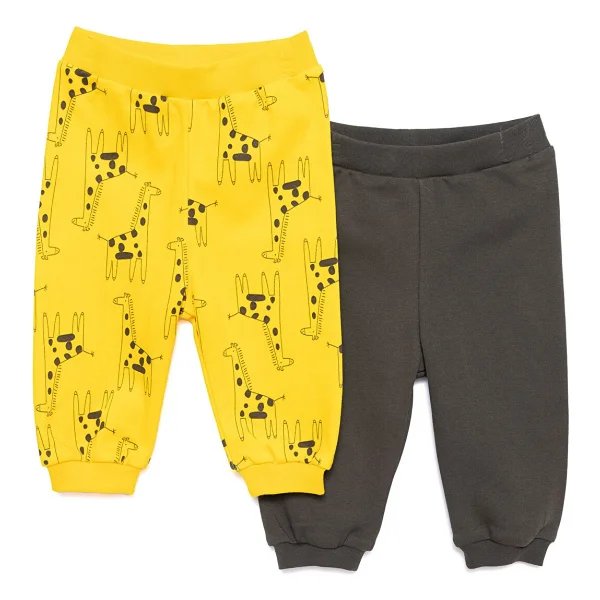 HelloBaby Basic Erkek Dinozor Desenli 2li Patiksiz Alt Erkek Bebek - 1 Yaş - Sarı - Görsel 7