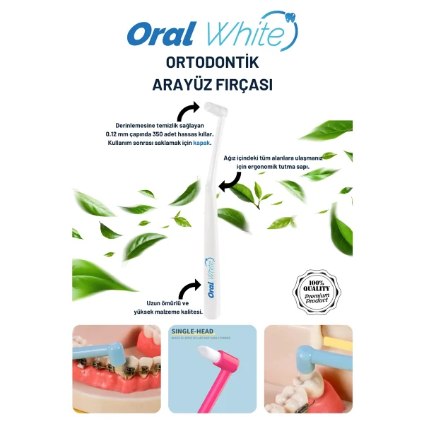 Oral White Cleaning Pro Ortodontik Arayüz Fırçası - Görsel 2