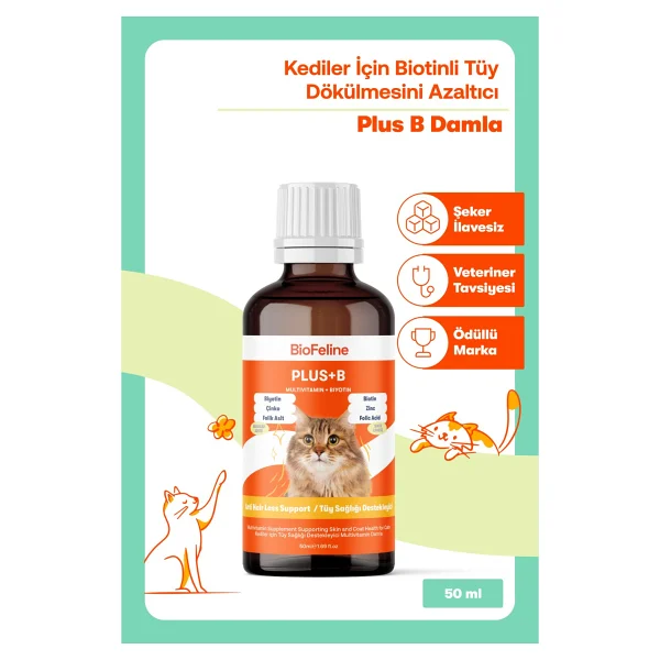 Biofeline Plus+B Kediler için 50 ml Damla - Görsel 3
