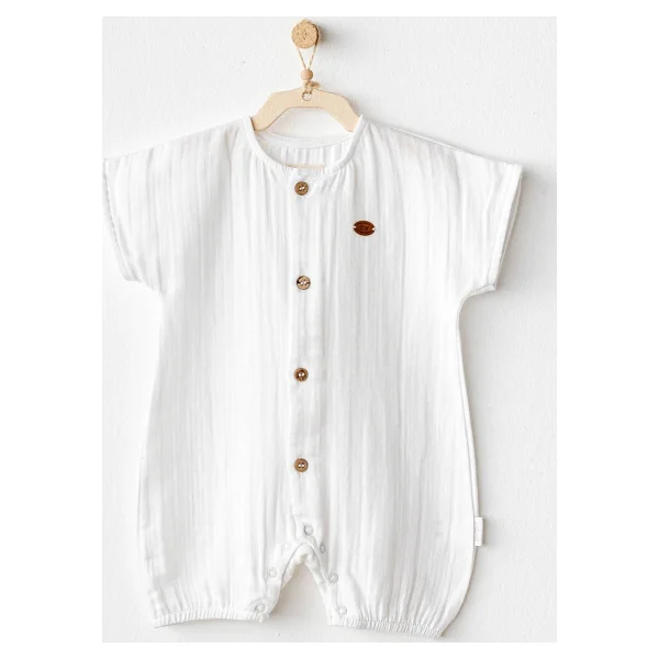 AndyWawa AC25884 Bej Müslin Bebek Tulumu - Görsel 4