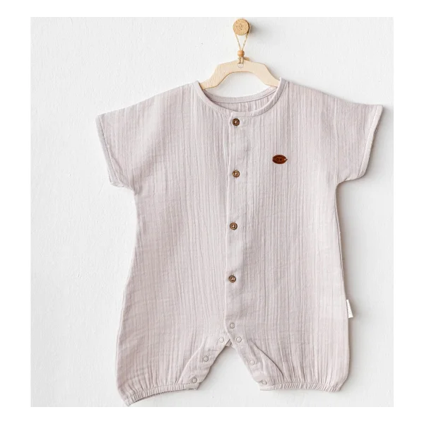 AndyWawa AC25884 Bej Müslin Bebek Tulumu - Görsel 6