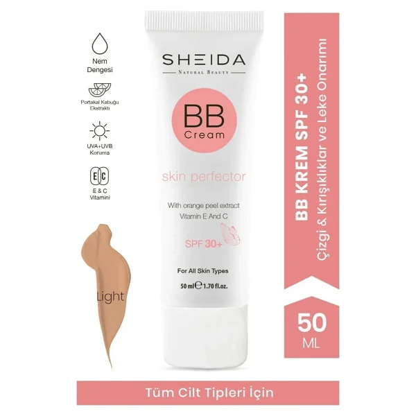 Sheida Skin Perfector Light SPF 30+ 50 ml BB Krem - Görsel 3