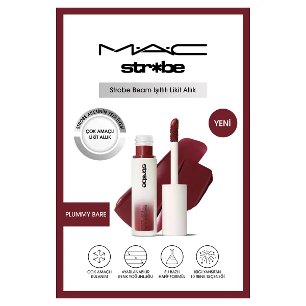 M.A.C Strobe Beam Işıltılı Likit Allık - Görsel 7