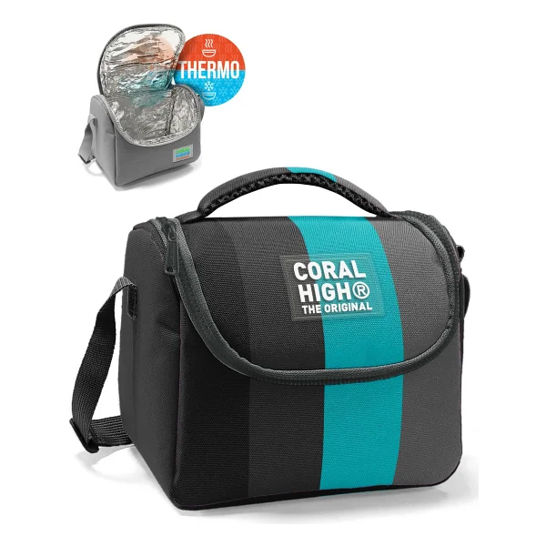 Coral High 22796 Renkli Çizgili Termoslu Beslenme Çantası - Görsel 2