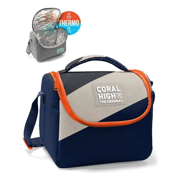 Coral High 22793 Renkli Çizgili Termoslu Beslenme Çantası - Görsel 2