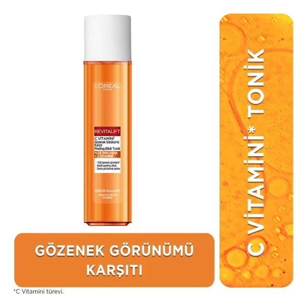 L'Oreal Paris Revitalift C Vitamini Gözenek Görünümü Karşıtı 180 ml Peeling Etkili Tonik - Görsel 4