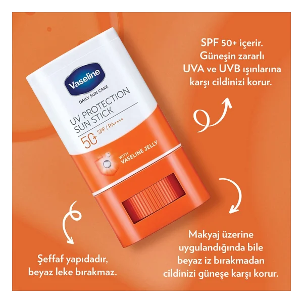 Vaseline Jelly Günlük Koruyucu 15 gr 50 Faktör Stick Güneş Kremi - Görsel 4