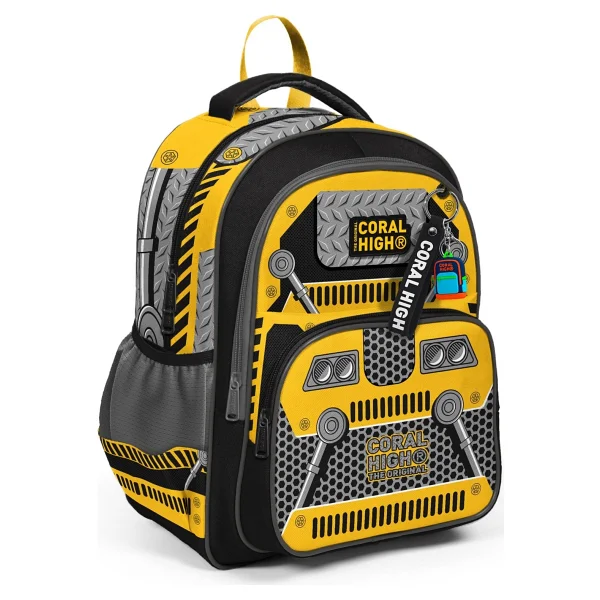 Coral High 14424 Robot Desenli 3 Bölmeli Okul Sırt Çantası - Görsel 6