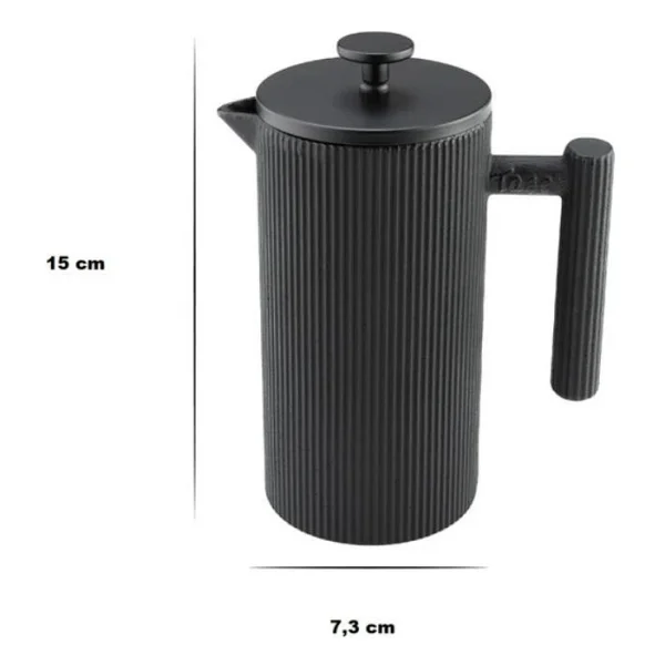 Taşev Linden Siyah 800 ml Döküm French Press - Görsel 2