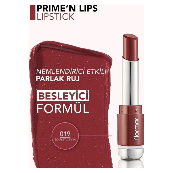 Flormar Prime'n Lips 19 Scarlet Sienna Stick Ruj - Görsel 3