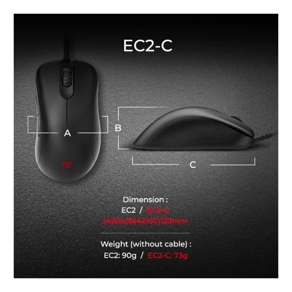 BenQ Zowie EC2-C Paracord Kablolu Optik Oyuncu Mouse - Görsel 4