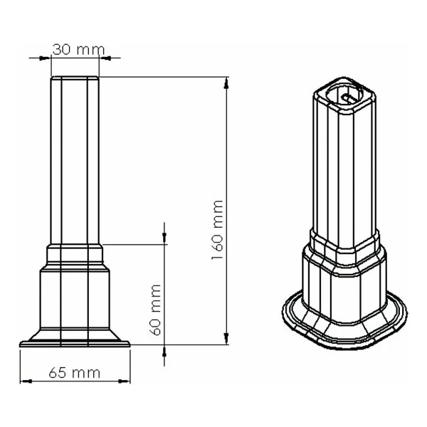 Radyatör Boru Gizleme Ayağı Tekli Petek Aksesuarı 6 cm - 16 cm Arası Ayarlanabilir Beyaz 10 Adet - Görsel 4