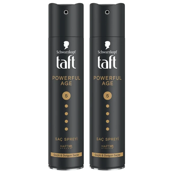 Taft Powerful Age Mega Güçlü No:5 250 ml 2 Adet Saç Spreyi - Görsel 2