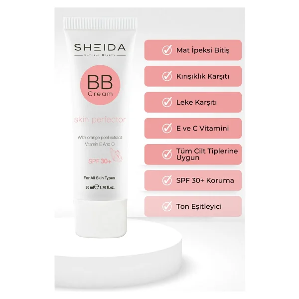 Sheida Skin Perfector Light SPF 30+ 50 ml BB Krem - Görsel 6