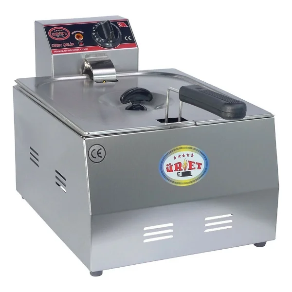 Üret Çelik Fritöz - 5 Litre - Gri - Görsel 2