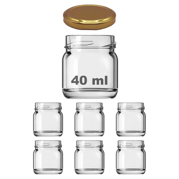 Afracam 40 ml Metal Beyaz Kapaklı 40 Cc Şeffaf Numune Cam Kavanoz Küçük 6 Adet - Görsel 7