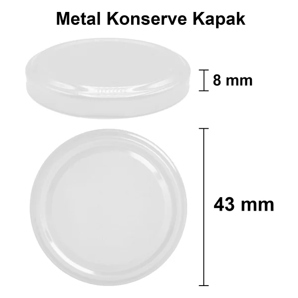 Afracam 40 ml Metal Beyaz Kapaklı 40 Cc Şeffaf Numune Cam Kavanoz Küçük 6 Adet - Görsel 4