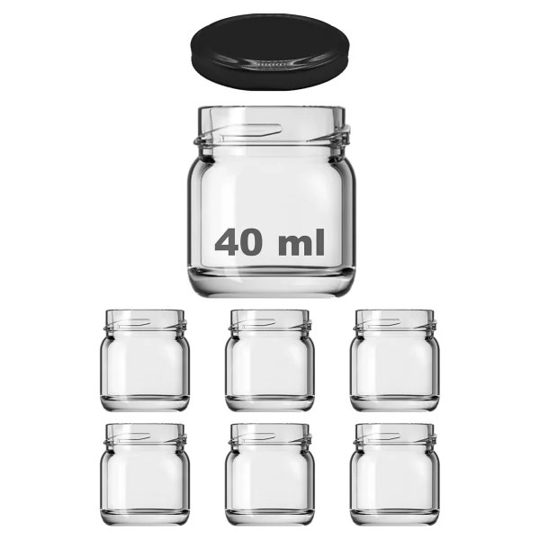 Afracam 40 ml Metal Beyaz Kapaklı 40 Cc Şeffaf Numune Cam Kavanoz Küçük 6 Adet - Görsel 8