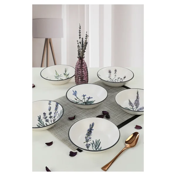 Keramika Çiçek Bahçesi 18 cm 6'lı Yemek Tabağı - Görsel 7