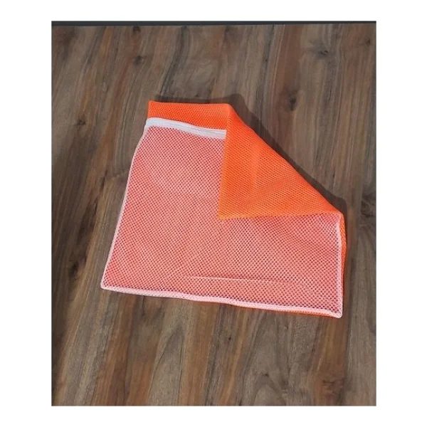 Ozcmax Turuncu - Fermuarlı - Hassas Çamaşır Terlik Ayakkabı Yıkama Filesi Büyük Boy - Görsel 3