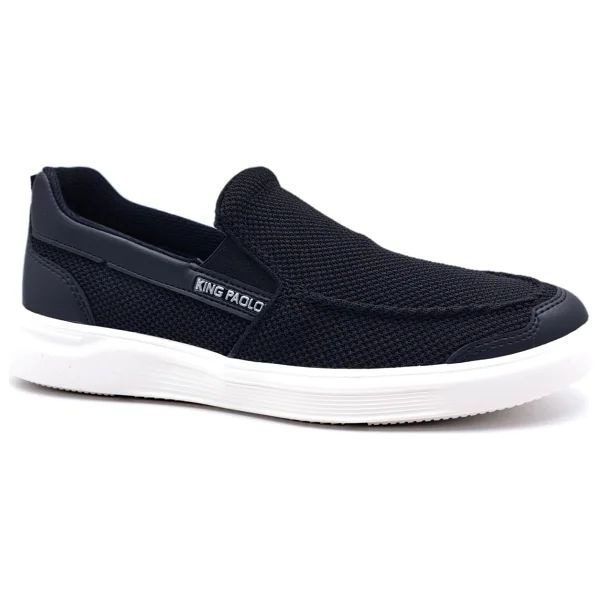 King Paolo K1182 Memory Foam Erkek Tekstil Siyah Bağcıksız Loafer Ayakkabı - 44 - Görsel 9