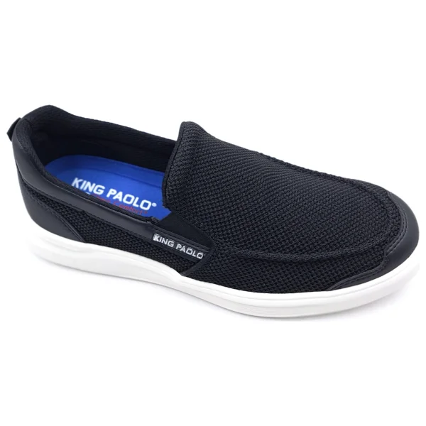 King Paolo K1182 Memory Foam Erkek Tekstil Siyah Bağcıksız Loafer Ayakkabı - 44 - Görsel 3