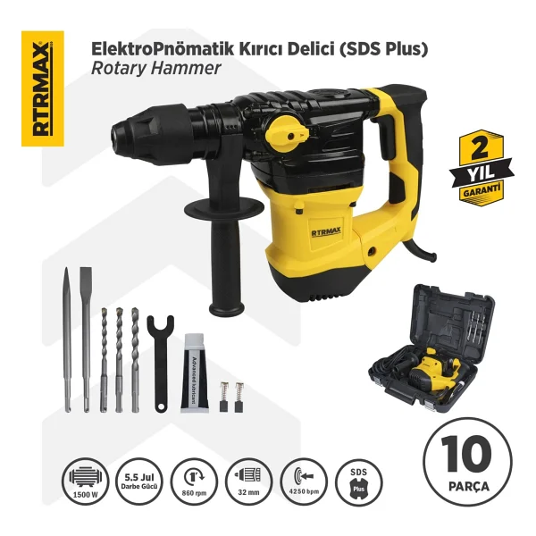 Rtrmax RTM2330 1500 W Kırıcı-Delici - Görsel 5