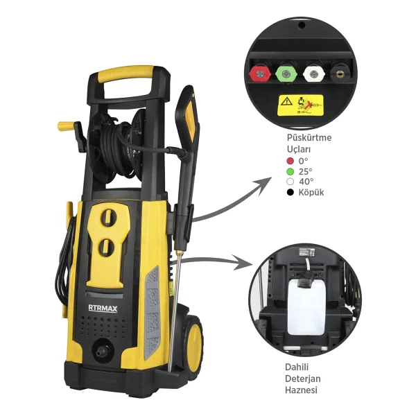 Rtrmax RTM716 3200 W 225 Bar Basınçlı Yıkama Makinesi - Görsel 4