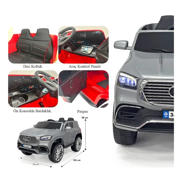 Akar Oyuncak Admire GT 4x2 Gri 12 V Uzaktan Kumandalı Akülü Araba - Görsel 2