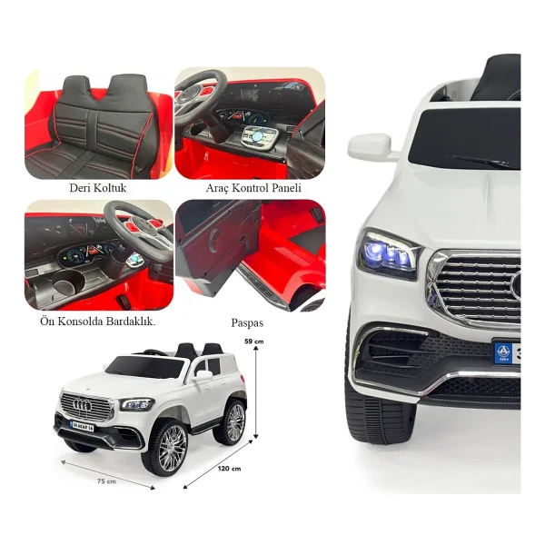 Akar Oyuncak Admire GT 4x2 Beyaz 12 V Uzaktan Kumandalı Akülü Araba - Görsel 2