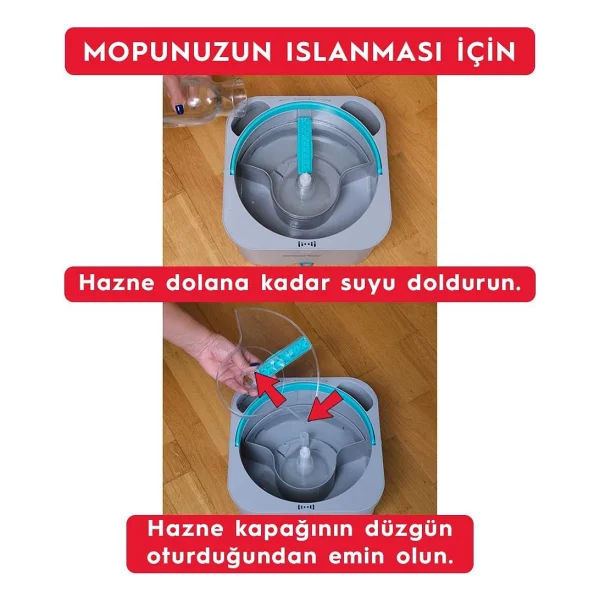 Smarter Aqua Master Otomatik Temizlik Seti + 4 Adet Yedek Mop - Görsel 4