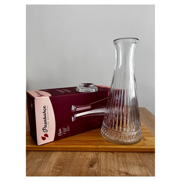 Paşabahçe Elysia Kapaklı Karaf 940 ml Şeffaf Cam Malzeme ile Modern Tasarım, Günlük ve Özel Kullanım İçin - Görsel 4